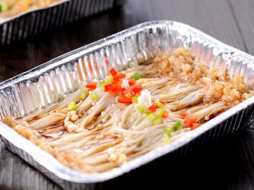郁南锡纸烤金针菇